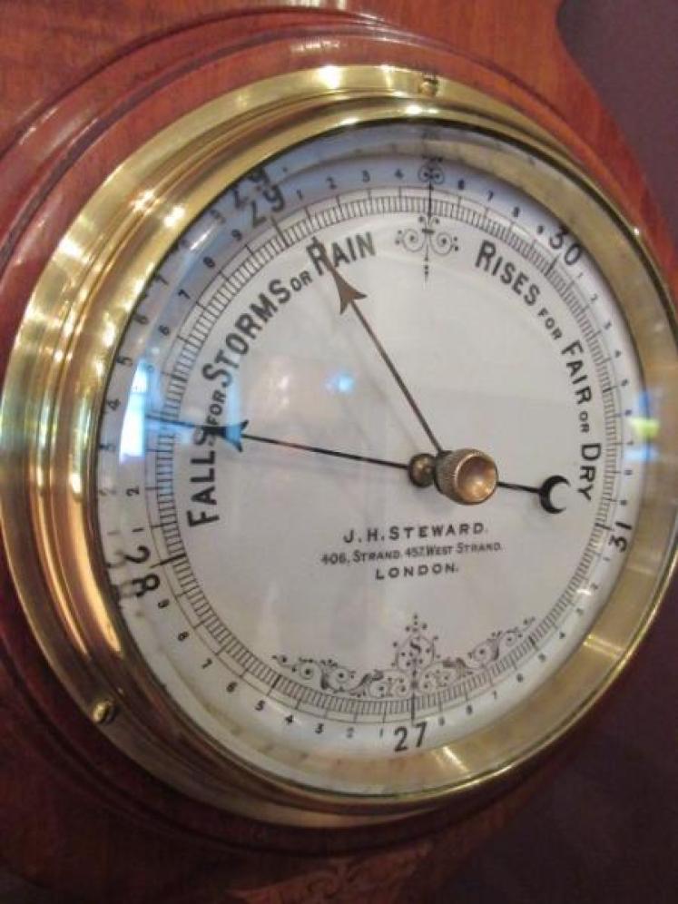 Antique Sheraton Inlaid London Banjo Barometer - Image 4