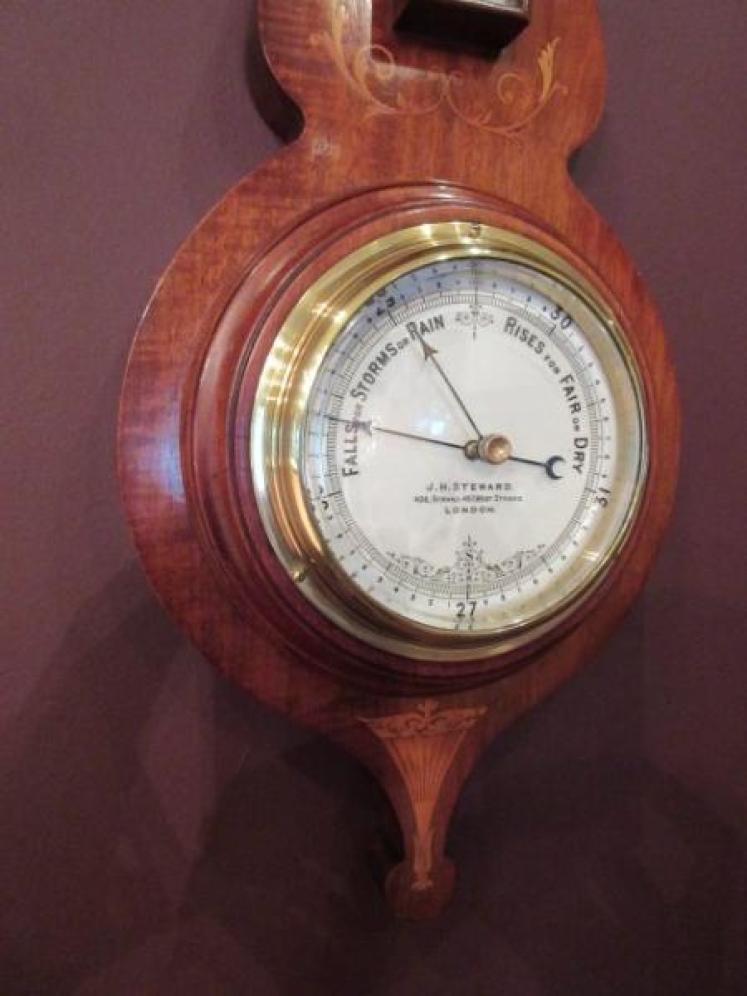 Antique Sheraton Inlaid London Banjo Barometer - Image 5
