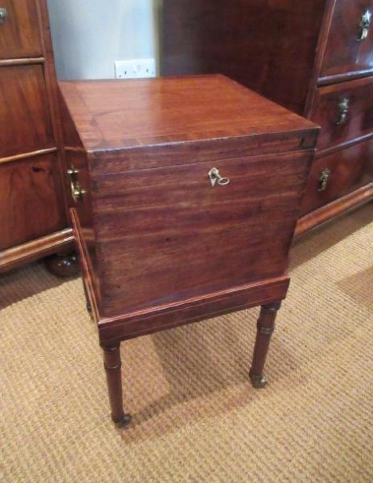 Regency Period Antique Fruitwood Inlaid Cellerette  - Image 1