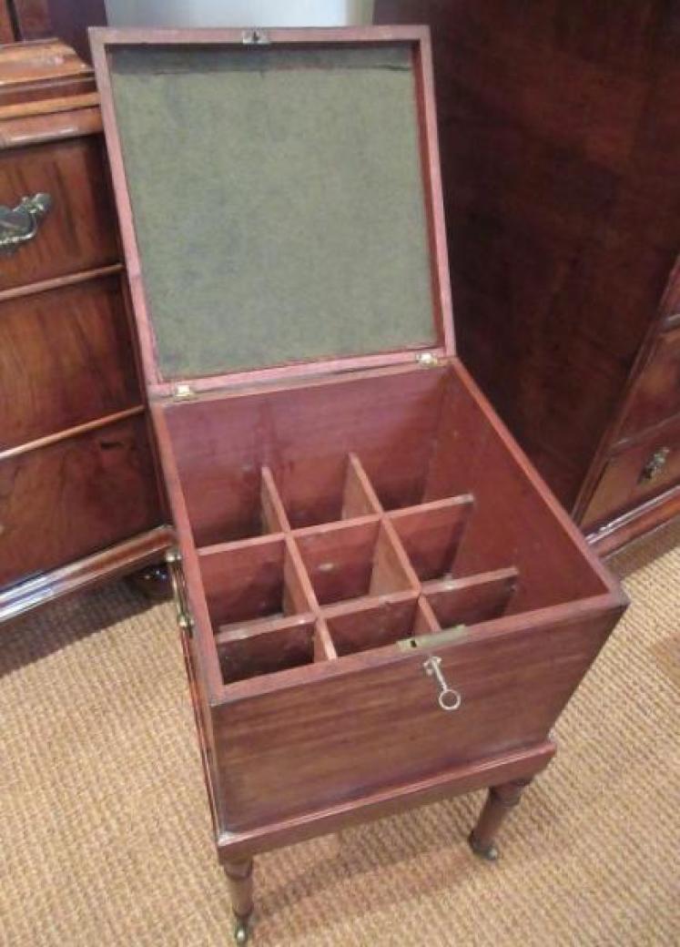 Regency Period Antique Fruitwood Inlaid Cellerette  - Image 3