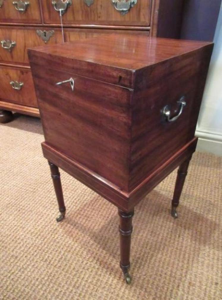 Regency Period Antique Fruitwood Inlaid Cellerette  - Image 5