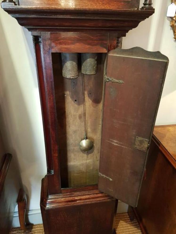George III Oak 8 Day Kendal Longcase Clock - Image 2