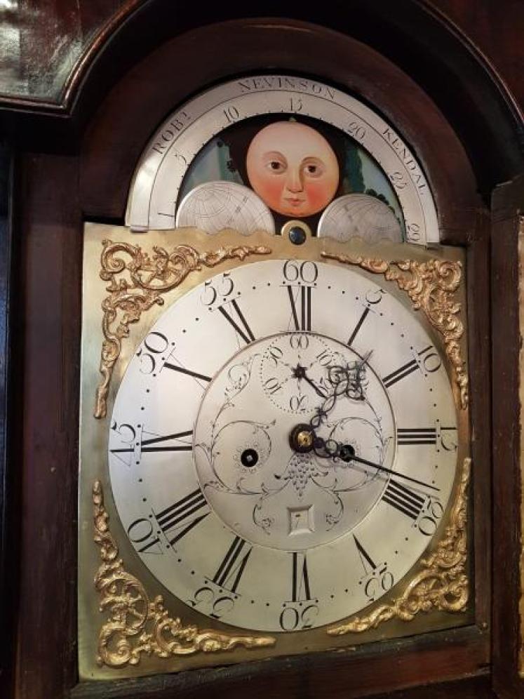 George III Oak 8 Day Kendal Longcase Clock - Image 3