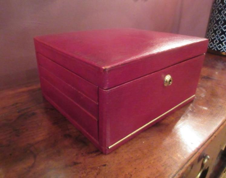 Victorian Antique Leather Bound Jewellery Box - Image 4