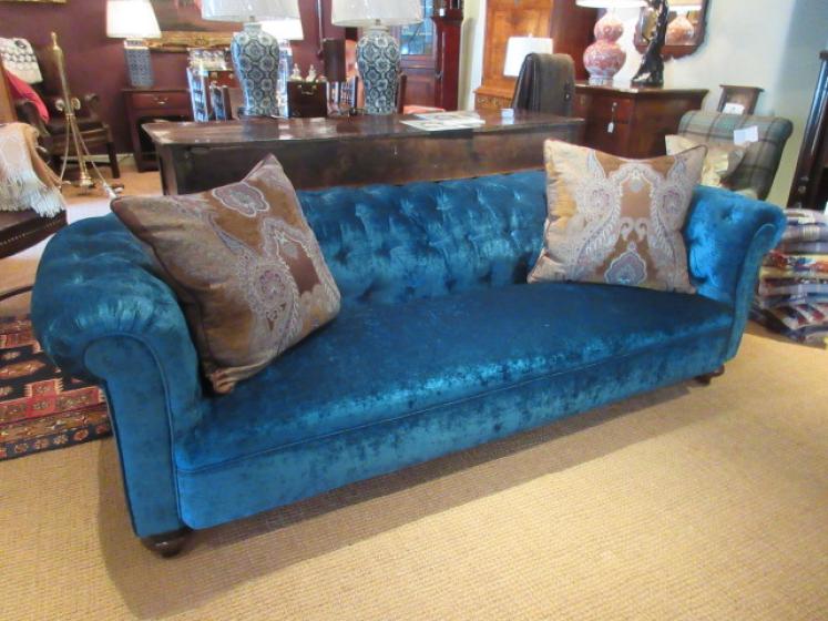 Superb Victorian Antique Upholstered Chesterfield Sofa - Image 1