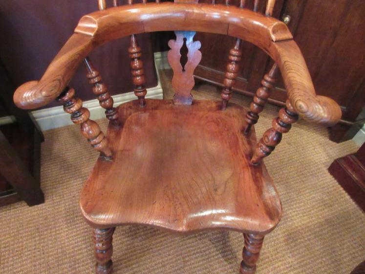 19th Century Ash & Elm High Back Windsor Armchair - Image 2