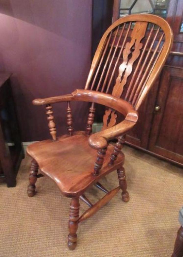 19th Century Ash & Elm High Back Windsor Armchair - Image 5