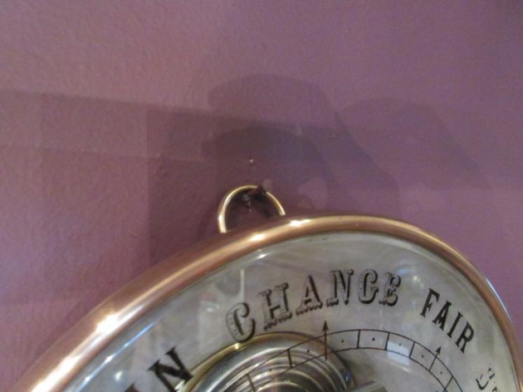Large 19th Century Antique 8" Skeletonised Marine Barometer - Image 3