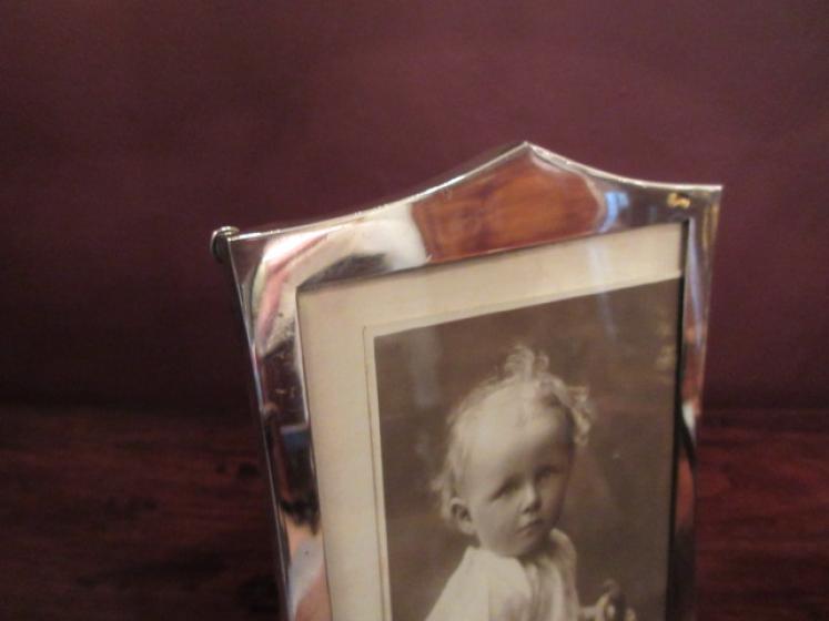 George V Period Antique Silver Photo Frame - Image 2