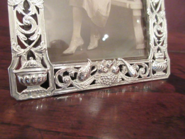 Superb 19th Century Cast Silver London Photo Frame - Image 3