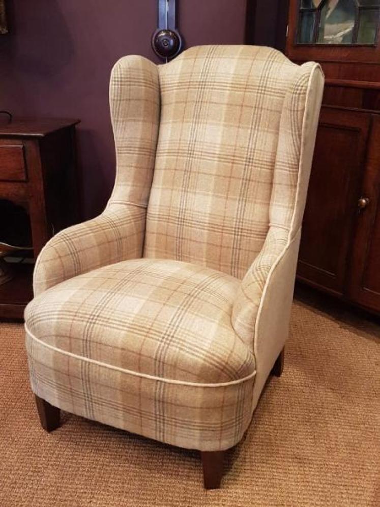 Quality Edwardian Wing Back Arm Chair - Image 1