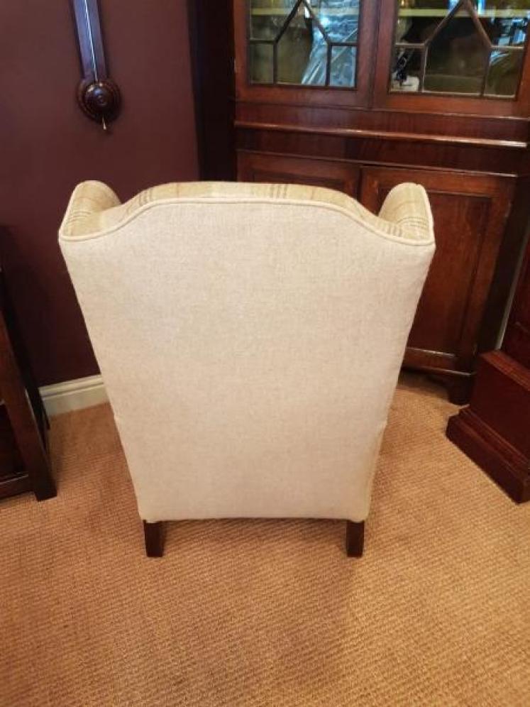Quality Edwardian Wing Back Arm Chair - Image 2