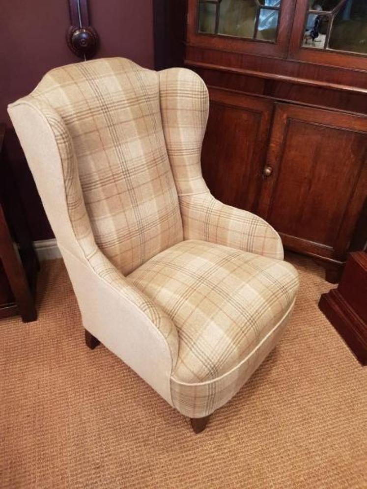 Quality Edwardian Wing Back Arm Chair - Image 4