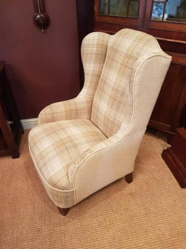Quality Edwardian Wing Back Arm Chair - Image 5