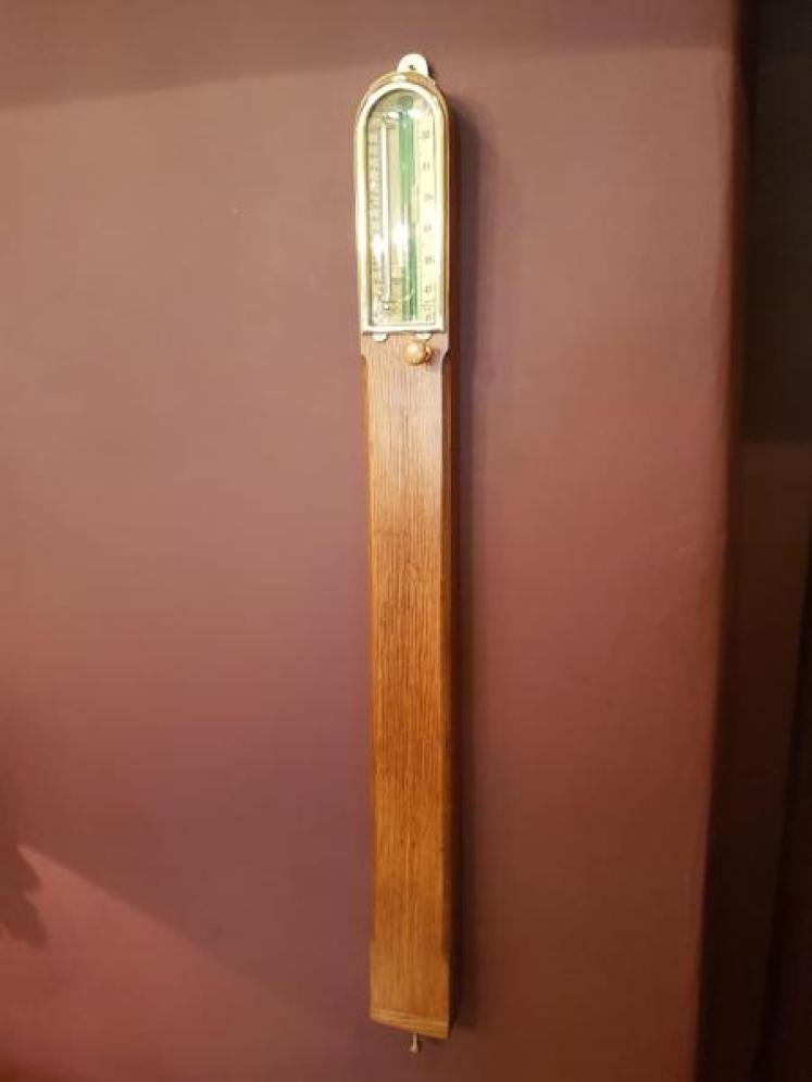 Rare Victorian Oak Miners Stick Barometer - Image 1