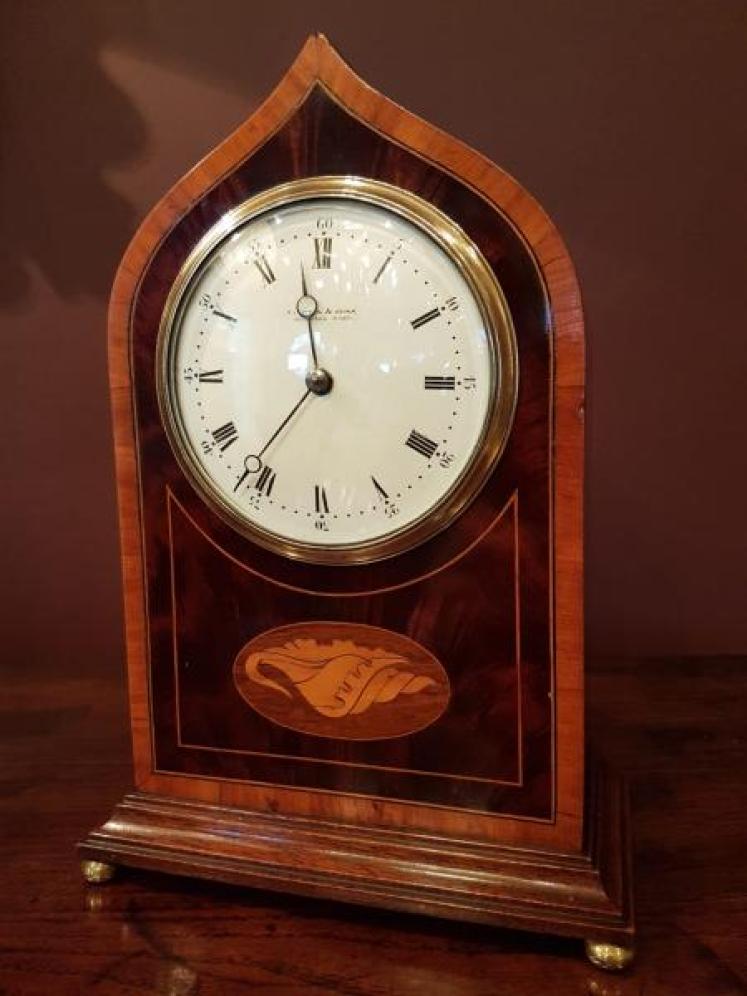 Fine Quality Sheraton Inlaid Edwardian Mantle Clock - Image 1