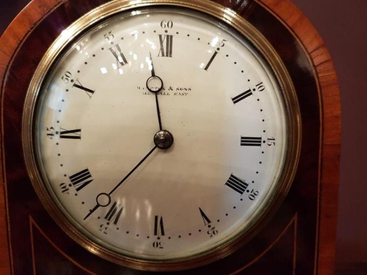 Fine Quality Sheraton Inlaid Edwardian Mantle Clock - Image 4