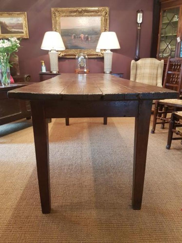 Antique George III English Oak Farmhouse Table - Image 2