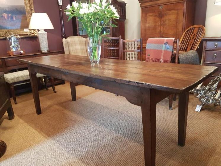 Antique George III English Oak Farmhouse Table - Image 5