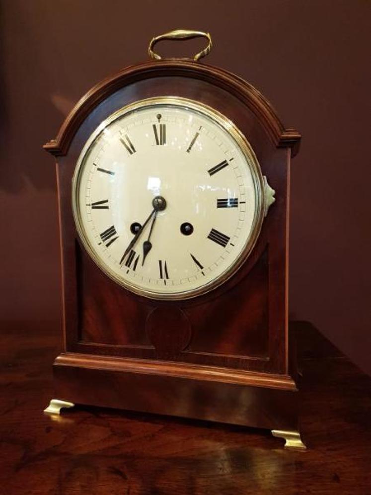 Quality Edwardian Mahogany Chiming Mantel Clock - Image 1