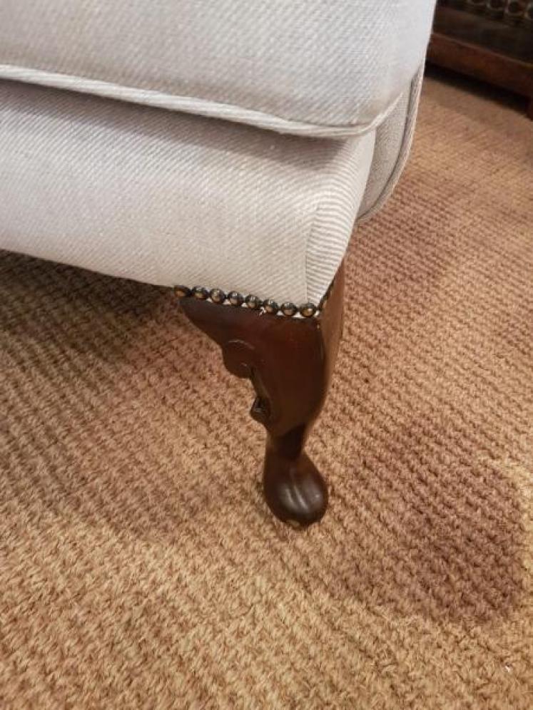 Pair of Sylish Edwardian Upholstered Wing Back Armchairs - Image 3