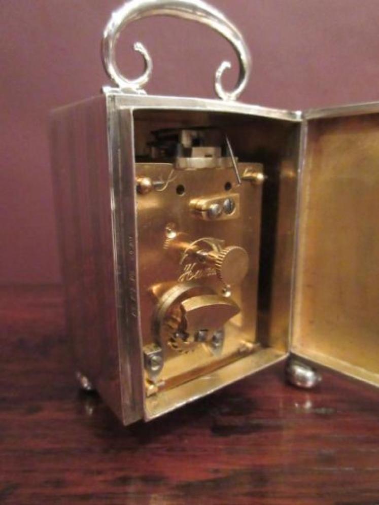 Fine George V Period Antique Solid Silver Carriage Clock - Image 3