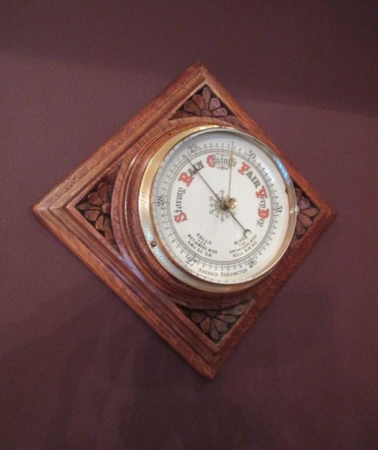 Mid Victorian Antique Diamond Shaped Barometer - Image 1