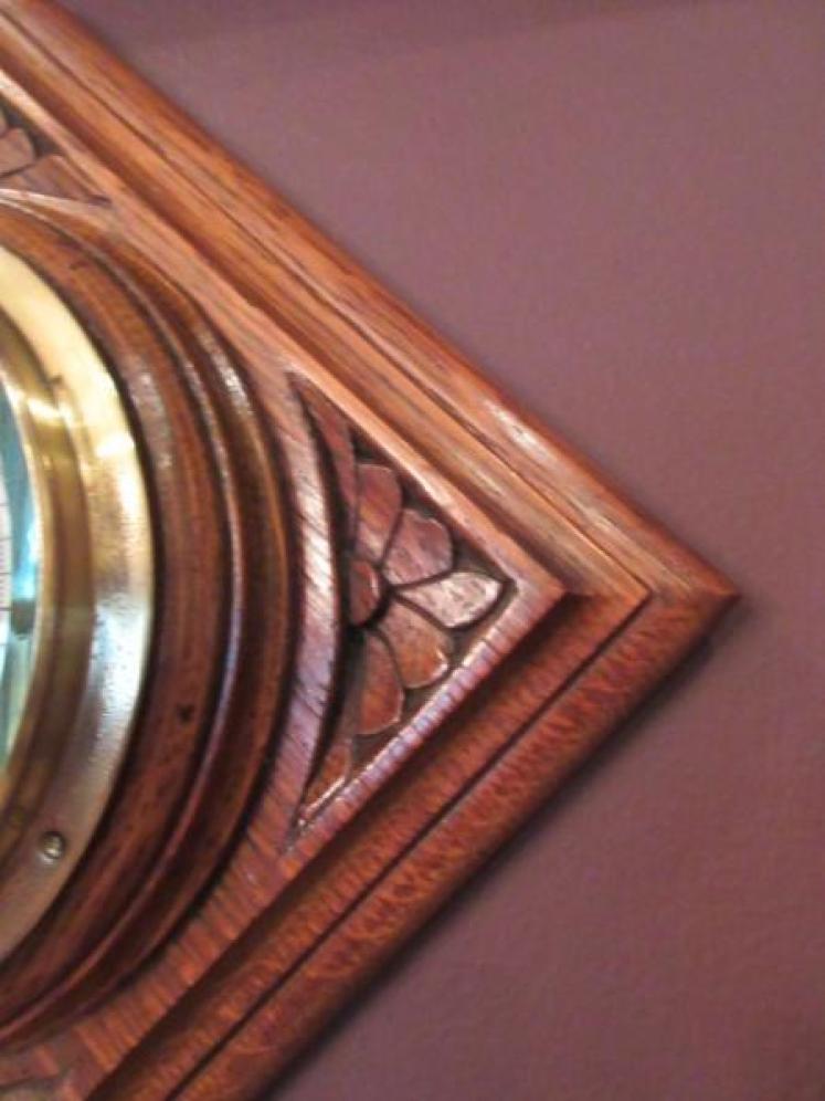 Mid Victorian Antique Diamond Shaped Barometer - Image 4
