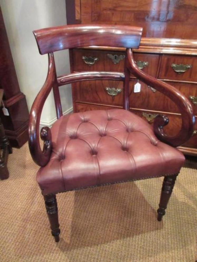 Pair of Regency Antique Mahogany Carver Armchairs - Image 5