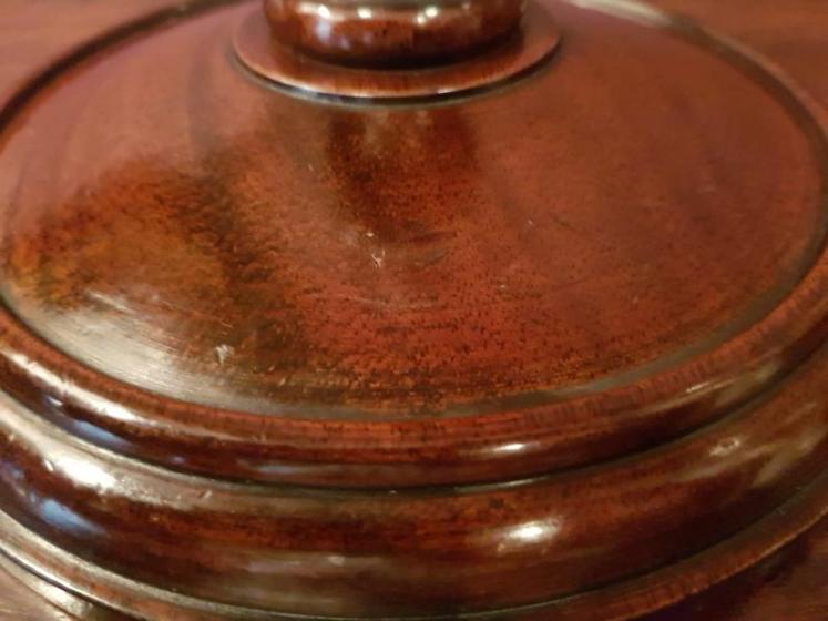 Quality Edwardian Antique Mahogany Table Lamp - Image 4