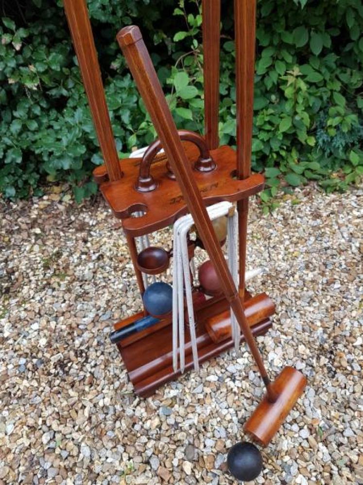 Rare Antique Ayres Of London Lawn Croquet Set - Image 5