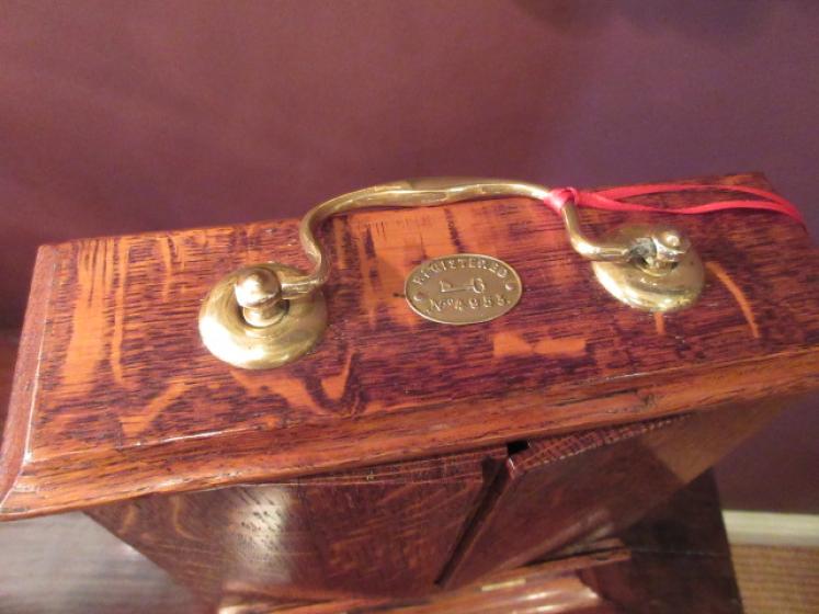 Unusual Victorian Polished Oak Key Holder Box - Image 2