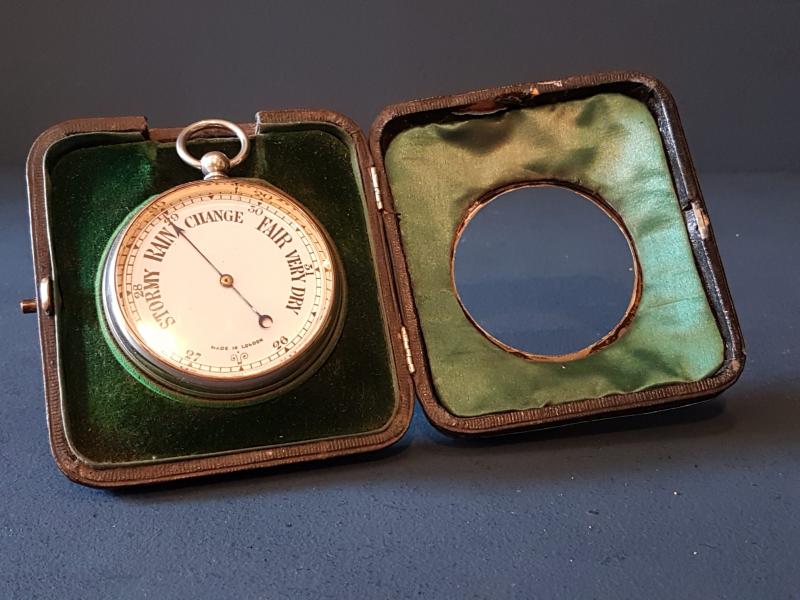 Early Victorian Silver Desktop Barometer Sturmans Antiques