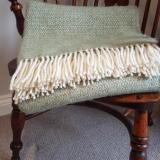 Tweedmill Illusion Green & Grey Pure Wool Throw Blanket