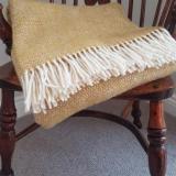 Tweedmill Illusion Yellow and Grey Pure Wool Throw Blanket