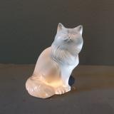 Antique Large Lalique Opalescent Sitting Cat at Sturmans Antiques Lalique for sale