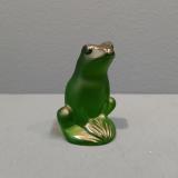 Lalique Dark Green Opalescent Frog at Sturmans Antiques Lalique for sale