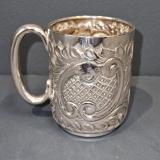 Antique Edwardian Silver Christening Mug by Thomas Hazelwood & Co of Birmingham