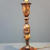 Antique Edwardian Hand Painted Kashmiri Table Lamp