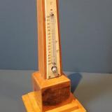 Antique Victorian Boxwood Mauchline Ware Obelisk Desktop Thermometer at Sturmans Antiques Thermometer for sale
