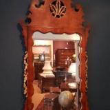 Antique Walnut and Parcel Gilt Mirror at Sturmans Antiques Mirror for sale