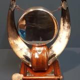 Antique Victorian Oak Cattle Horn Dinner Gong
