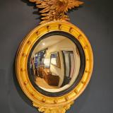 Antique Regency Timber Gilt Convex Mirror