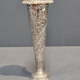 Antique Victorian Silver Trumpet Vase by William Comyns