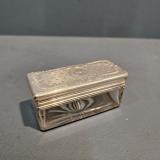 Antique Victorian Silver Travelling Ink Well by Thomas Whitehouse of London