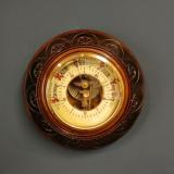 Antique Victorian Solid Walnut Aneroid Barometer at Sturmans Antiques barometer for sale