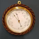 Antique Large 11" Victorian Oak Ship's Barometer at Sturmans Antiques barometer for sale
