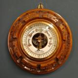 Antique Victorian Walnut Aitchinson of London Aneroid Barometer at Sturmans Antiques barometer for sale