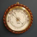 Antique Large Victorian Oak Whitby Ship's Barometer at Sturmans Antiques barometer for sale