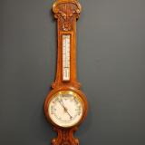 Superb Mid Victorian Polished Oak Banjo Barometer at Sturmans Antiques barometer for sale